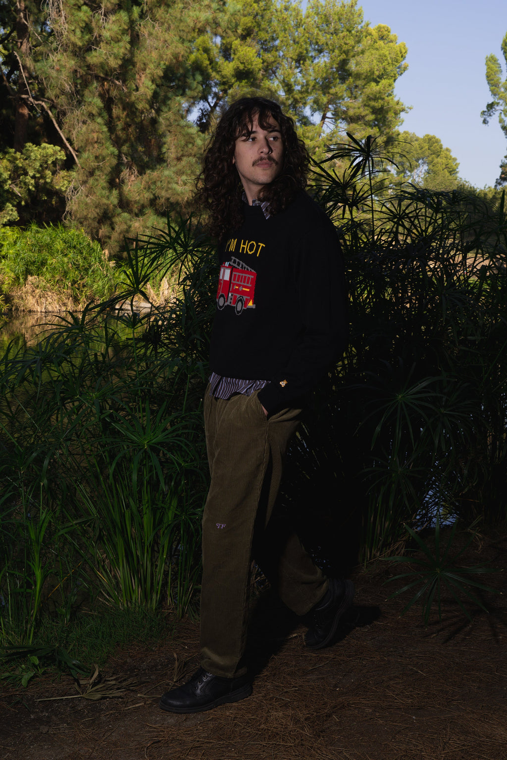 Pleated Corduroy Pant