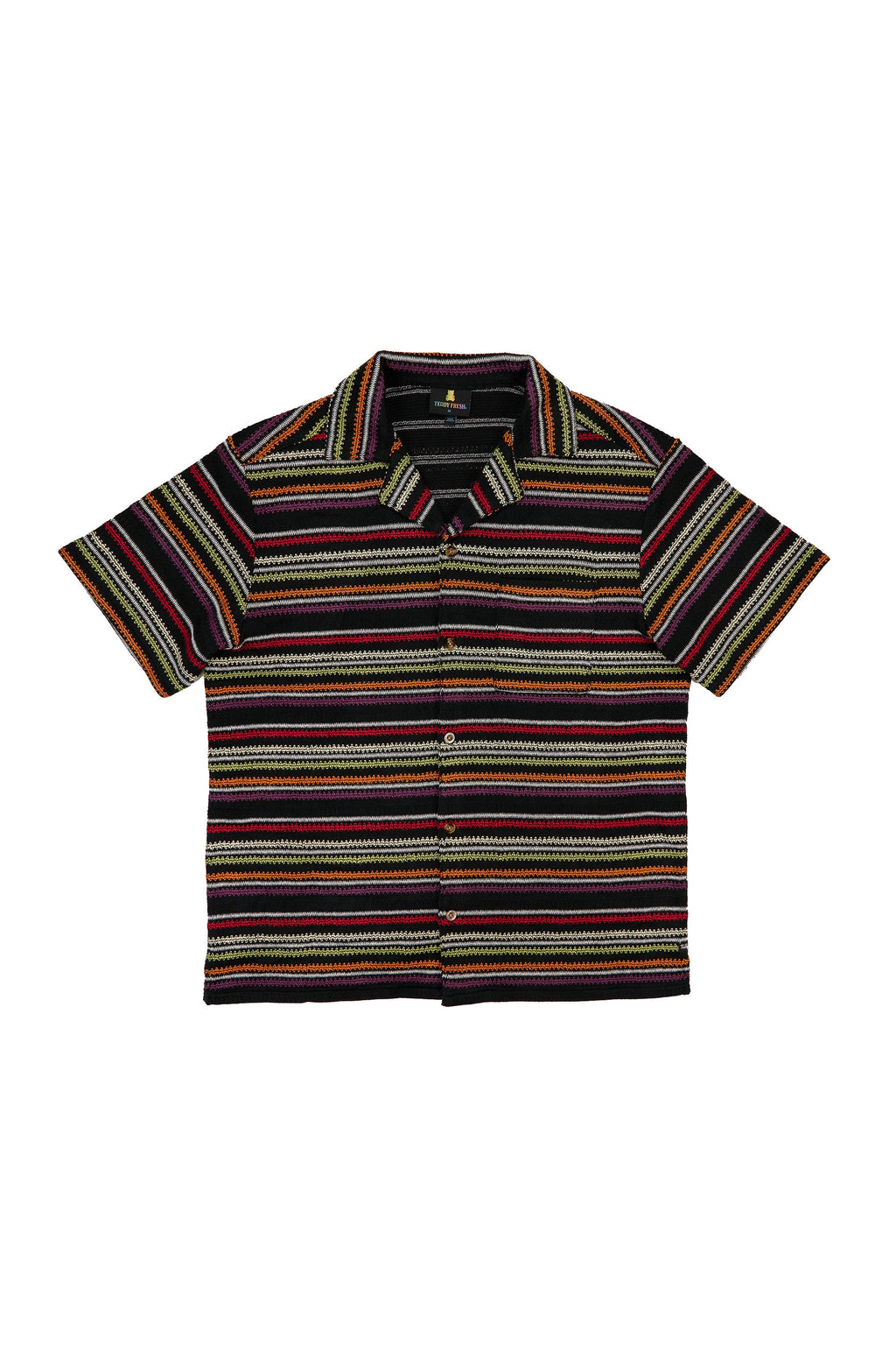 Knit Stripe Camp Shirt