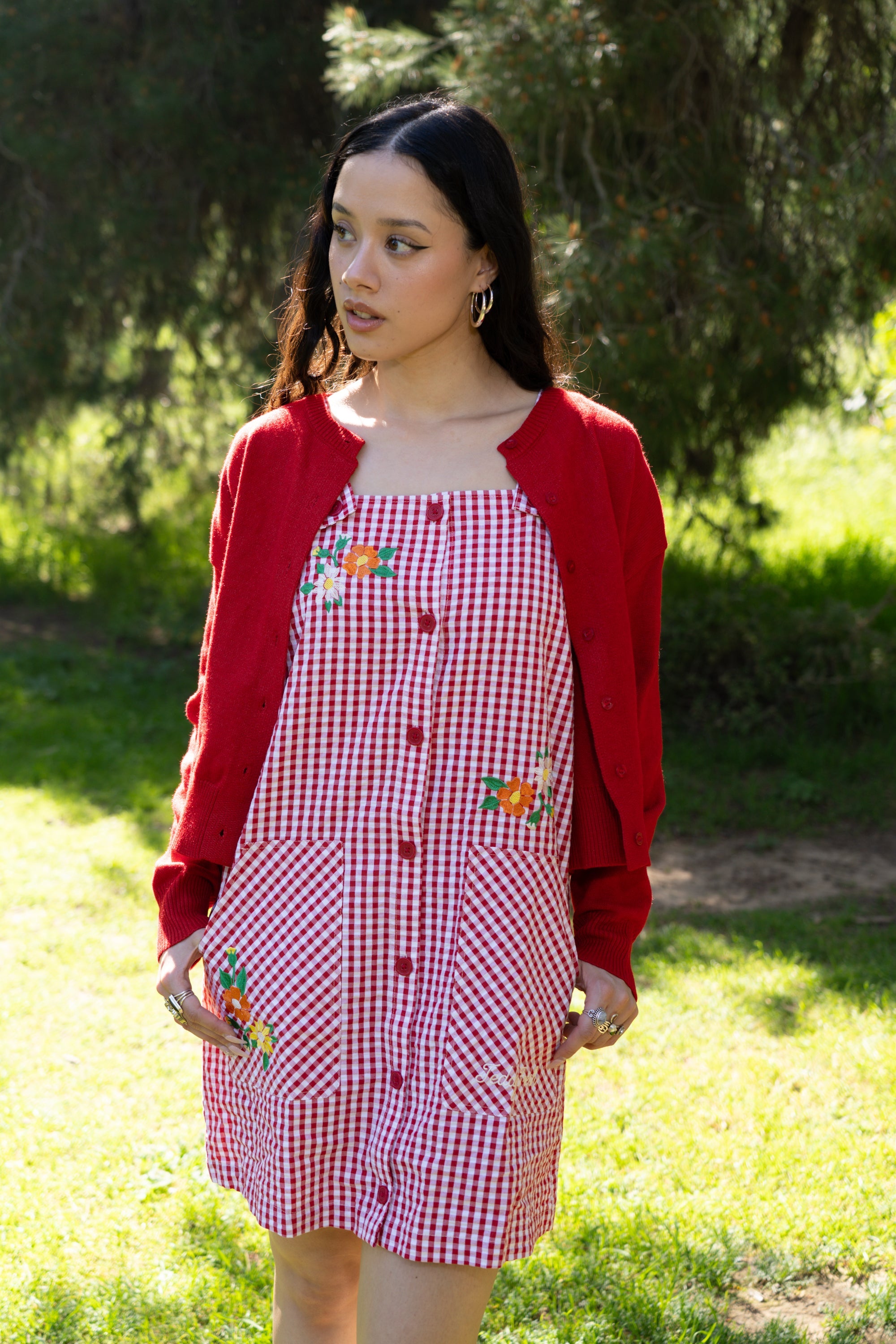Little Miss Gingham Overall Dress