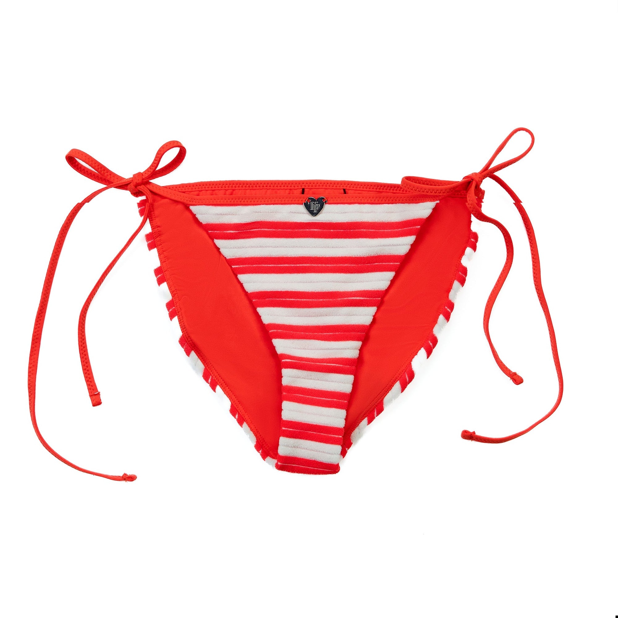 Terry Stripe Bikini Bottom
