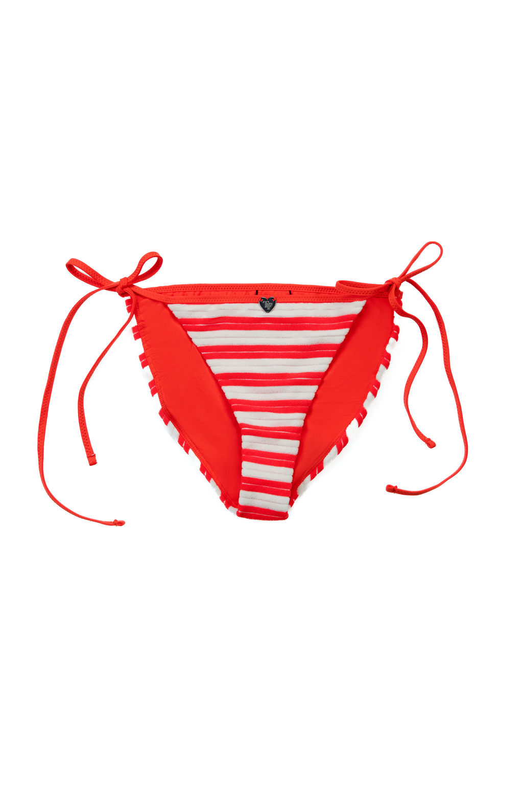 Terry Stripe Bikini Bottom