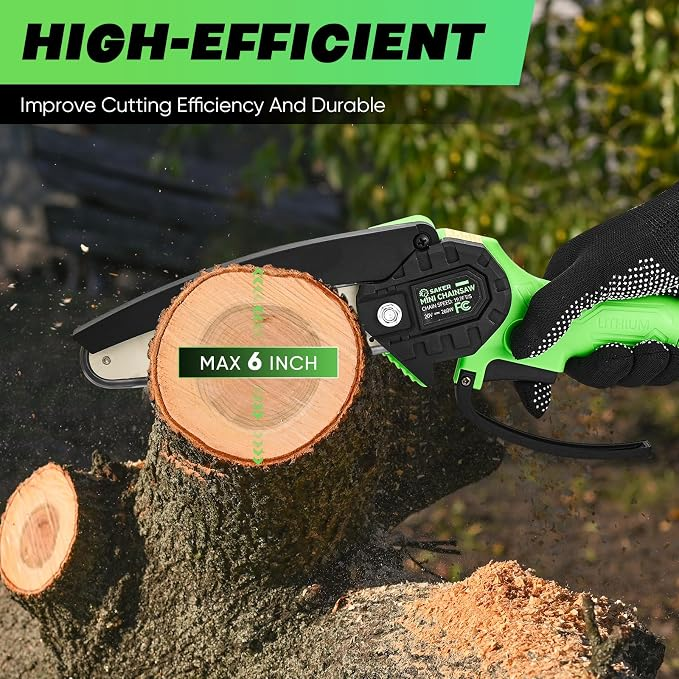 6-Inch Mini Chainsaw– Powerful & Portable Wood Cutter