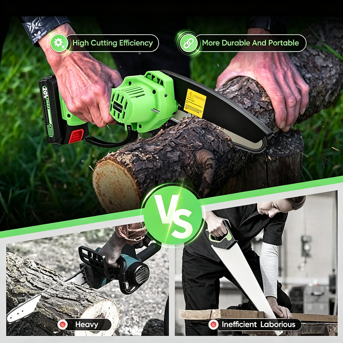 6-Inch Mini Chainsaw– Powerful & Portable Wood Cutter